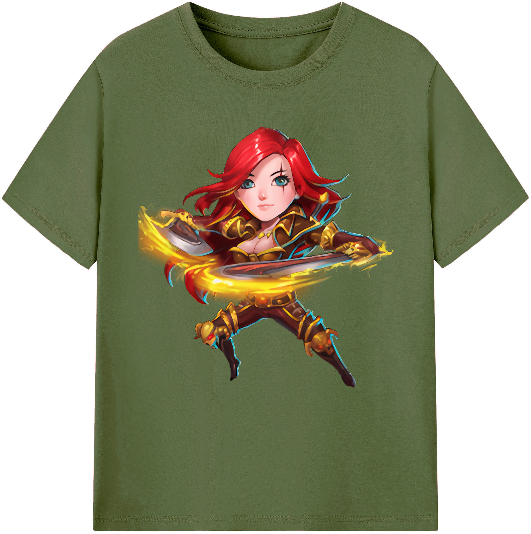 リーグ・オブ・レジェンド League of Legends LOL 綿100％半袖Tシャツ（フロントプリント）